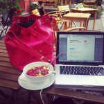 I love the spring 
First time blogging Outside in a Café in Berlin.
Fell in love in my New pink dream bucket bag from @iloveoona 
#bloggingoutside #happygirl #happy #love #pink #iloveoona #projectoona #bags #beautywithplus #daretowear #fashiongram #fashionista #instabag #style #fashiongram #fashion #instagood #ootdmagazine #passion #style #bucketbag