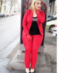 Plus size Look: Ms Mode Red suits megabambi